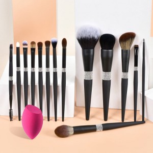 OEM high quality 14 piece synthetic hair makeup brush collection