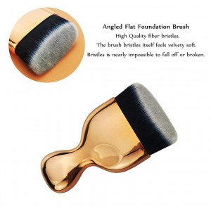 Custom Logo Angled Flat Foundation Brush High Density Face Body Kabuki Makeup Brush