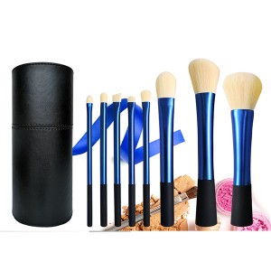 Private label high quality 8pcs long ferrule makeup brushes kit set