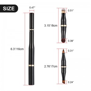 YRSOOPRISA Portable Multi Use Make Up Brush Detachable Eyeshadow Lip Eyebrow 4 in 1 Cosmetic Brush Set