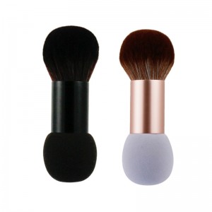 Wholesale Dual-Ended Makeup Brush Soft Latex Free Make up Sponge Vegan Hair Powder Brush