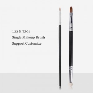 Wholesale Double Ended Flat Concealer Brush Makeup Sponge Soft Synthetic Hair Eyeliner Makeup Brush