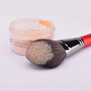 High quality 5pcs Red makeup brush set with makeup roll