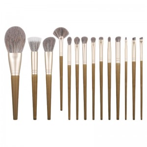 14Pcs Professional Makeup Brush Set Private Label Soft Vegan Powder Concealer Eyelash Cosmetics Brushes