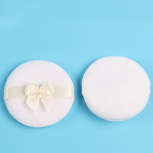 Customize New Loose Powder Puff Round Soft Velvet Cotton Makeup Sponge Baby Powder Puff