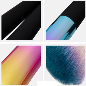 Custom logo long ferrule 13pcs Ombre Color Makeup brush set