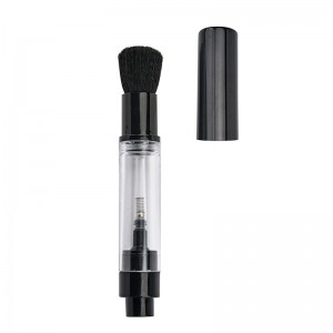 Customize Refillable Retractable Cosmetic Brush Soft Goat Hair Pump Blush Brush Dispensing Blush Brush