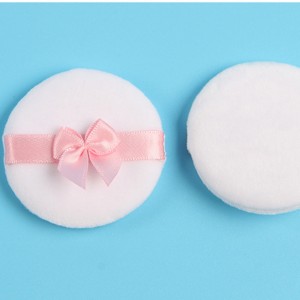 Customize New Loose Powder Puff Round Soft Velvet Cotton Makeup Sponge Baby Powder Puff