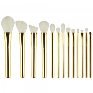 Customize Premium Makeup Brush Set 13Pcs Metal Handle Synthetic Cream Powder Foundation Eyeliner Cosmetics Tools