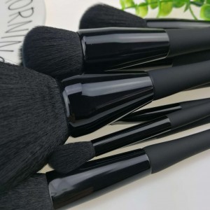 9pcs Private laebl rubber oil handle makeup brush set manufacturer