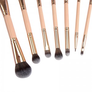 Private Label Dual Ended Makeup Brushes 7PCS Synthetic Hair Double Ended Face Eye Cosmetic Tools