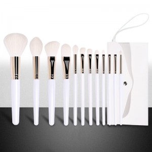 Premium Travel makeup brush set 12Pcs Essential Cosmetic tools Synthetic Hair Make up Brushes with PU Bag