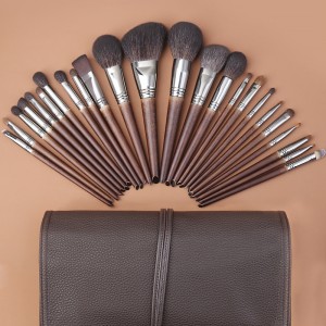 Pro Make Up Brush Set Natural Maquillaje Makeup Brushes Custom Logo Concealer Foundation Brush Set 24 piece