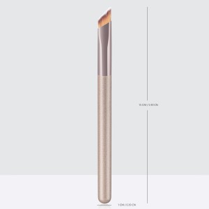 New Multifunctional Single Makeup Brush Square Ferrule Angled Eyebrow Hairline Brush
