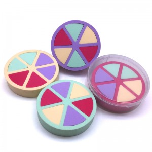 Customize New Design Makeup Sponge Powder Puff Scalloped Round Eight Cut Platter Sponge Cosmetic Puffs