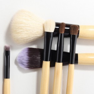 Custom Logo New Travel Makeup Brushes 9pcs Vegan Foundation Blush Eyeshadow Mini Makeup Tools with Bag