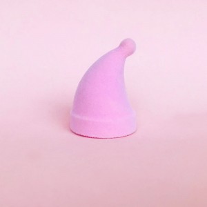 Customize Soft Latex-free Christmas Hat Makeup Sponge Velvet Microfiber Foundation Beauty Blender Puff