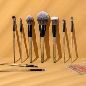 Factory Wholesale 9Pcs Make up Brush Set Premium Synthetic Snow Fox Hair Face Mask Lip Beauty Tools