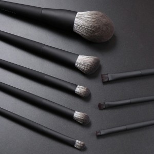 10pcs Matt black makeup brushes set with super soft syntetic hair