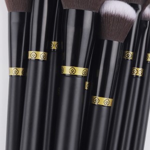 Custom Classical Black Make up Brushes 12pcs High Quality Synthetic Hair Foundation Powder Eyebrow Makeup Brush Sets