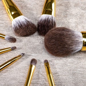 Factory Customize Premium Natural Hair Makeup Brush Set Portable 8Pcs Foundation Eyebrow Make up Brushes