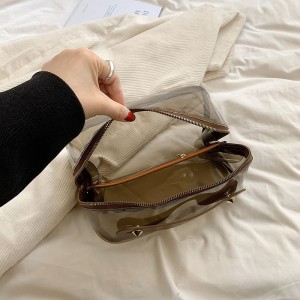 New Fashion Clear Toiletry Makeup Bag Waterproof PVC Plastic Travel Cosmetic Bag with Zipper