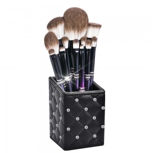 Customize New Luxury Bling Rhinestones Make up Brush Set 12Pcs Glitter Crystal Beauty Tools with Bag