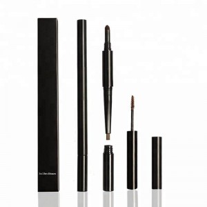 Custom Logo Multifunctional Eyebrow Pencil 3 in 1 Makeup Mascara Powder Pen Cosmetics