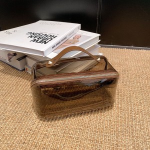 New Fashion Clear Toiletry Makeup Bag Waterproof PVC Plastic Travel Cosmetic Bag with Zipper