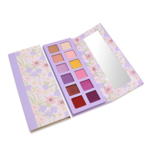 Custom Logo Eyeshadow Palette 12 Colors Purple Eye Shadow Shimmer Matte Cosmetics Long Lasting Makeup Pallet
