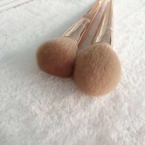 Custom synthetic hair 10pcs groove handle makeup brush set