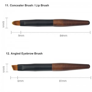 Private Label 12pcs Elegant Beauty Premium Nylon Hair Professional Make Up Brush Makeup Set