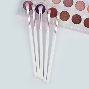 2023 New Trending Eye Makeup Brush Set 5Pcs Professional Blending Eyeshadow Brow Brush Set with Pretty Pouch Bag