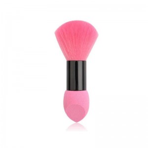 New Design Mini Latex Facial Makeup Dual End Sponges and Brush Blending puff with Foundation Powder Brush Makeup Tools