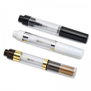 Customize Refillable Retractable Cosmetic Brush Soft Goat Hair Pump Blush Brush Dispensing Blush Brush