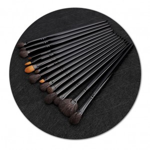 Professional Makeup Artist Tools 15pcs Premium Natural Hair Eyeshadow Cosmetic Brush Set