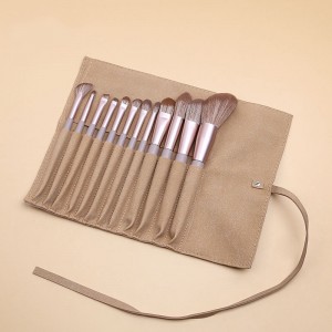 Custom Premium Cosmetic Makeup Brush Set 12PCS Vegan Hair Powder Blending Eye Shader Beauty tools