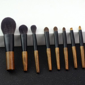 Pro 8Pcs Animal Hair Makeup Brush Sets Foundation Powder Eye Treval Mini Makeup Brushes with Pouch