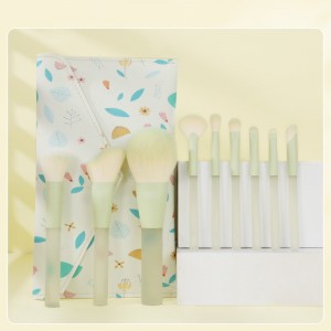 New Customize Macaroon Color Makeup Brush Set 9Pcs Premium Synthetic Hair Face Eye Lip Beauty Tools