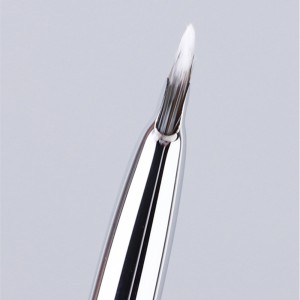 Custom Logo Single Makeup Brushes Eyebrow Black Short Small Lash Mini Mascara Fan Brush Tool