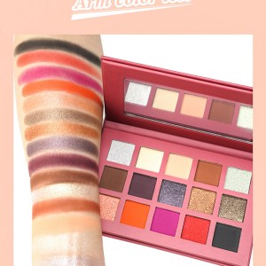 Hot sale 15 Colors Glitter Pearlescent Eyeshadow Palette Makeup Waterproof Long-lasting Eye Shadows