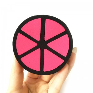 Customize New Design Makeup Sponge Powder Puff Scalloped Round Eight Cut Platter Sponge Cosmetic Puffs