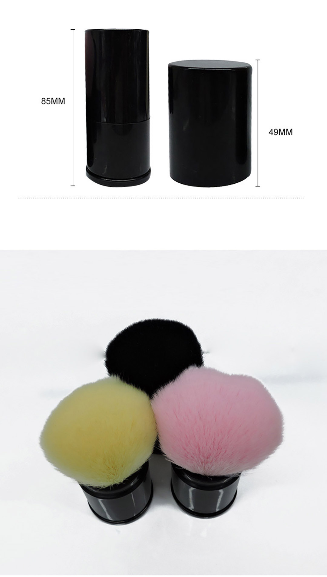 fashion retractable makeup brush