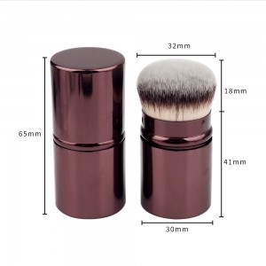 New Custom Retractable Airbrush Kabuki Brush Premium Vegan Foundation Brush for Liquid Cream Powder Face Makeup