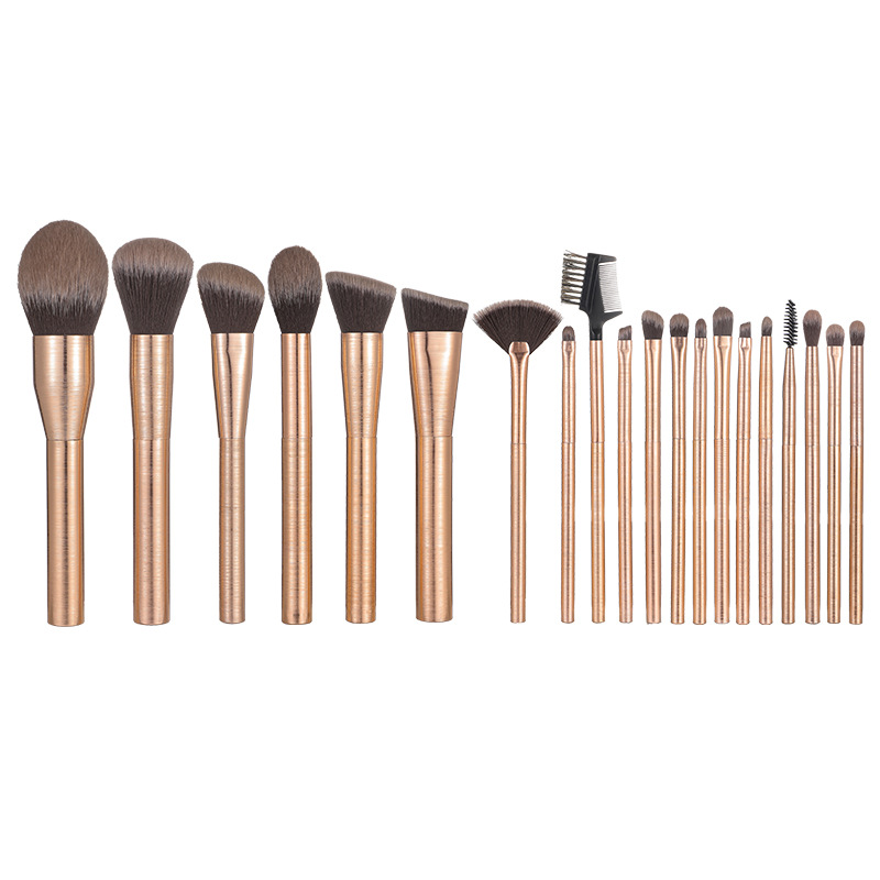gold makeup brush set