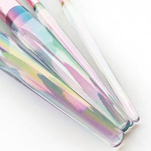 Custom logo 4pcs acrylic Holographic makeup brush set beauty brushes