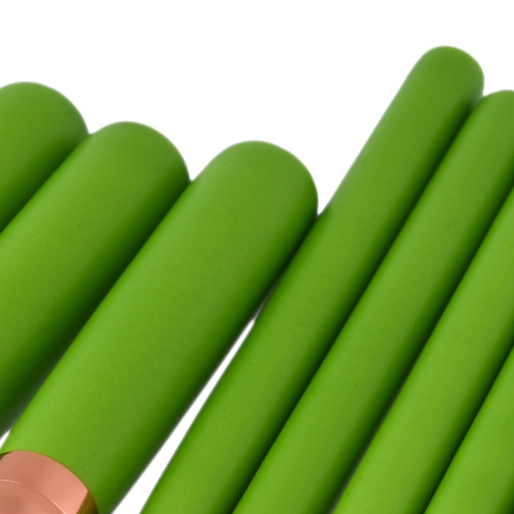 green handle makeup brush sets