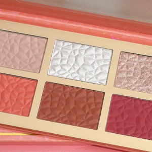 Private Label Custom Vegan 6 colors Makeup Highlighter Bronze Powder Pallette