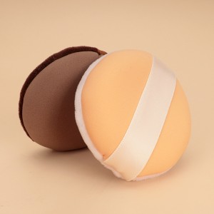 New Creative Cotton Powder Puff Air Cushion Double-sided Use Velvet Loos Powder Puff with Ribbon Band