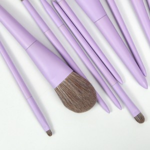 Pro Cruelty Free 10Pcs Purple Makeup Brush Set High Quality Synthetic Hair Beauty Cosmetic Tools